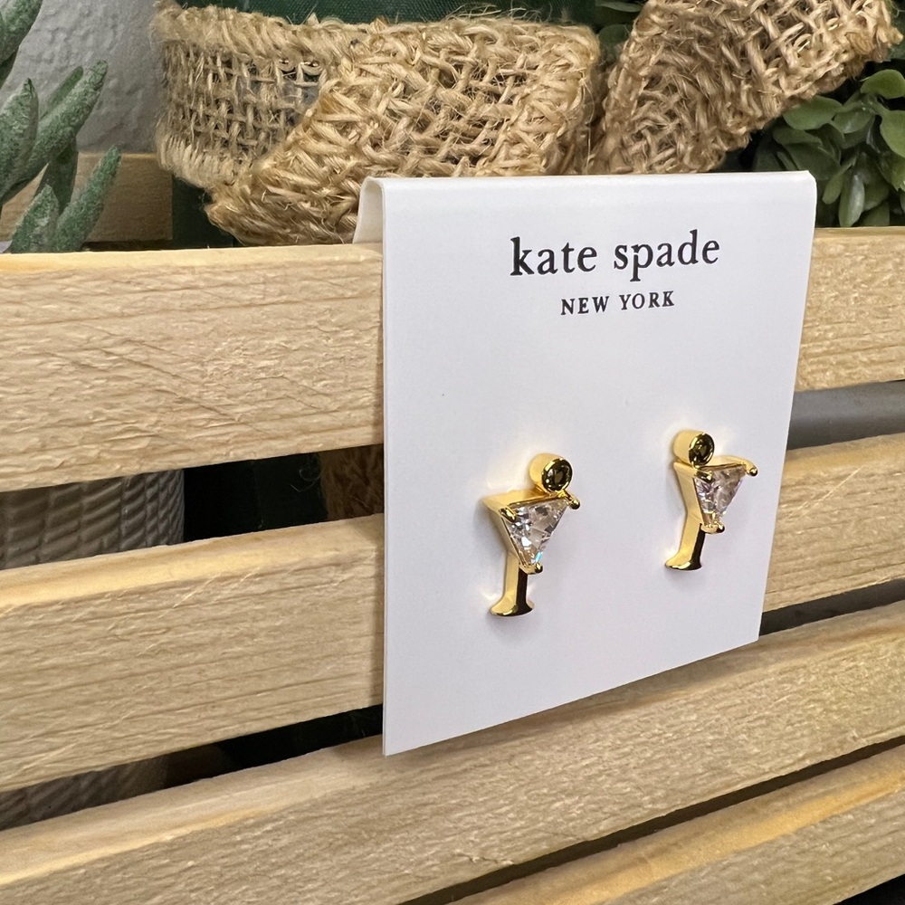 Kate Spade Shaken not Stirred Stud Earrings - Picture 2 of 5